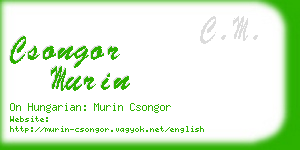 csongor murin business card